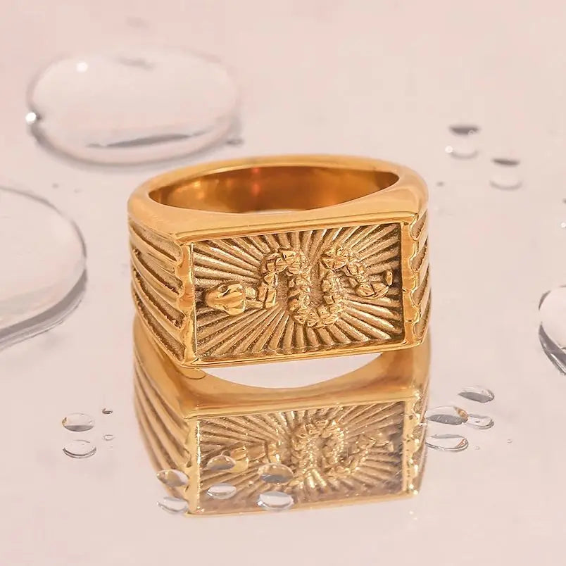 Ring med Ormmotiv