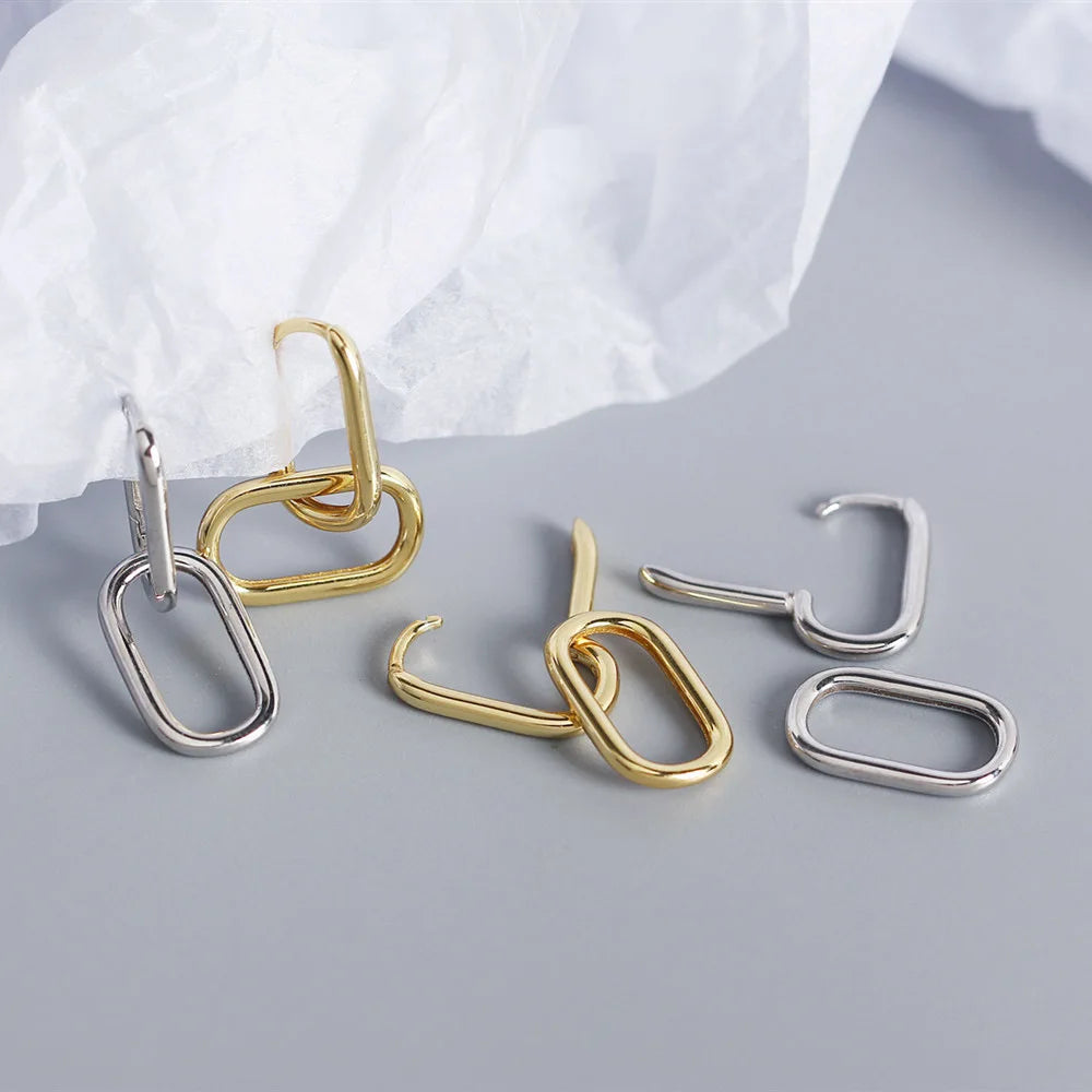 OVAL HOOPS EARRINGS Gold