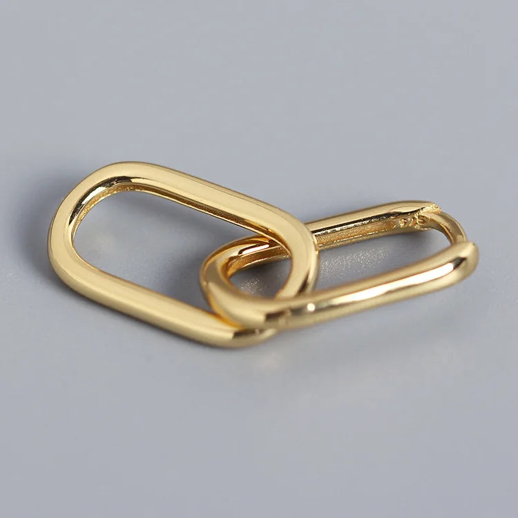 OVAL HOOPS EARRINGS Gold