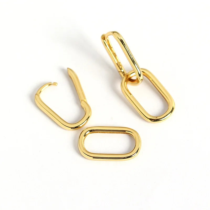 OVAL HOOPS EARRINGS Gold