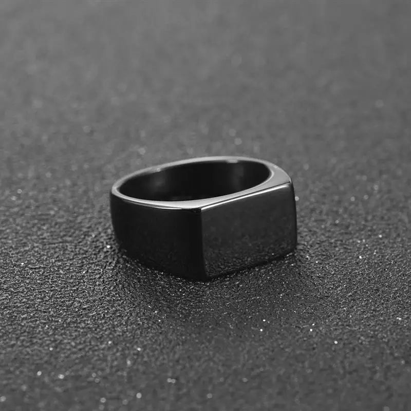 Minimalistisk Signetring för Herrar