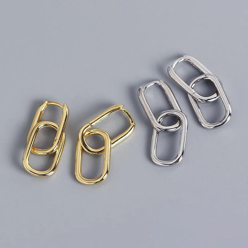 OVAL HOOPS EARRINGS Gold