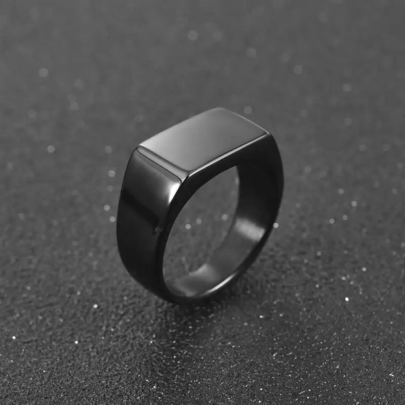 Minimalistisk Signetring för Herrar