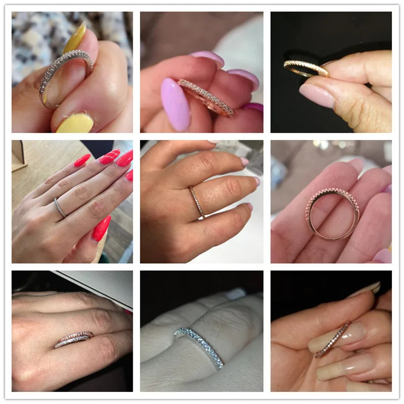 Elegant Minimalistisk Ring med Kubisk Zirkon