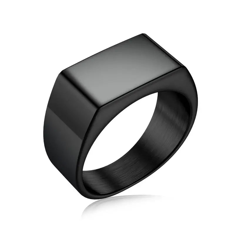 Minimalistisk Signetring för Herrar