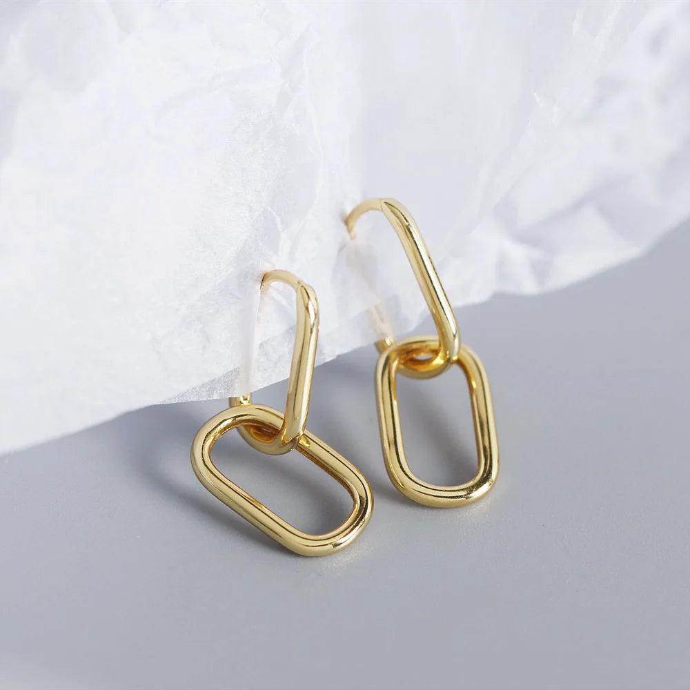OVAL HOOPS EARRINGS Gold