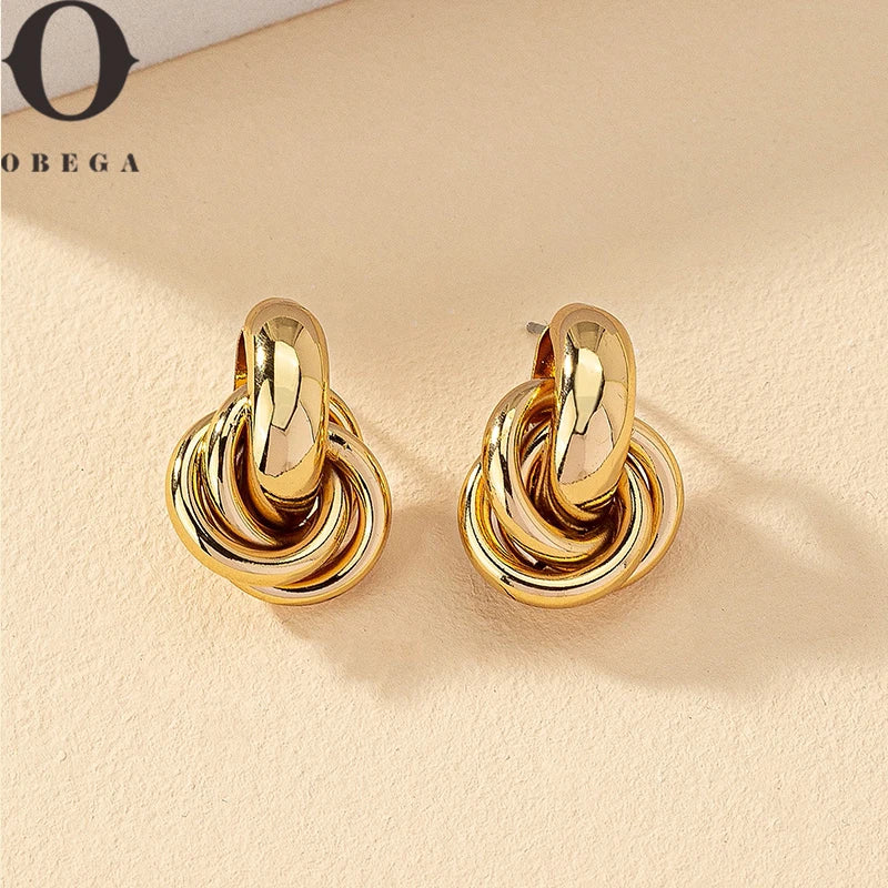 KNOT HOOPS EARRINGS Silver