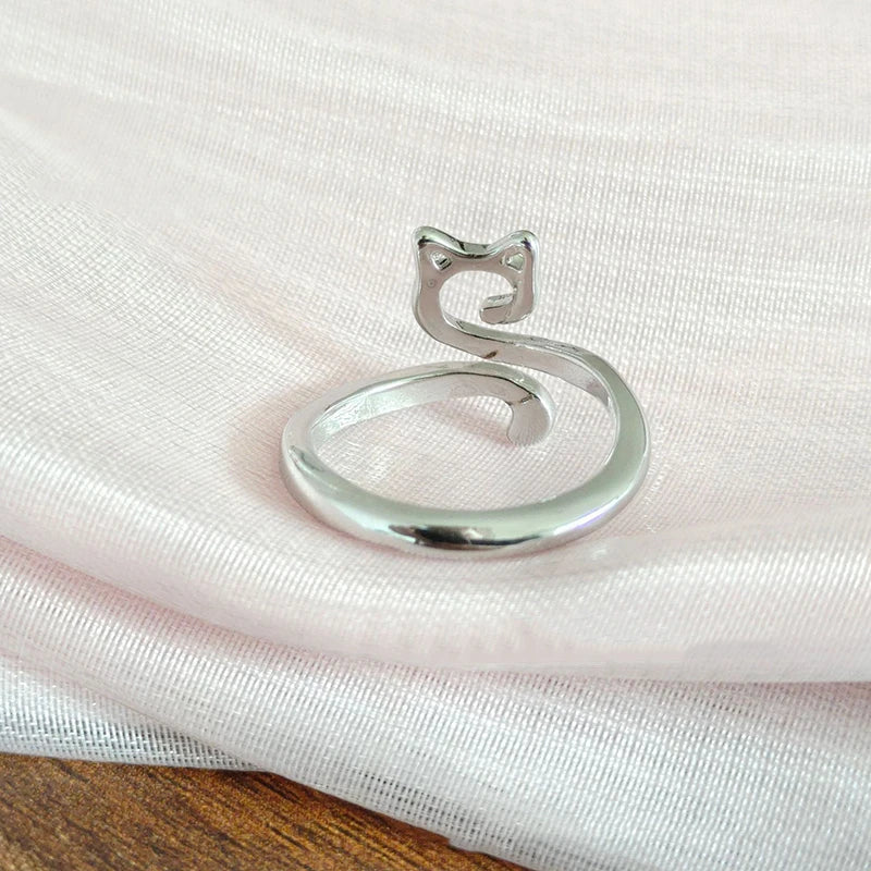 Kattensvans Ring - Justerbar Virkningsring