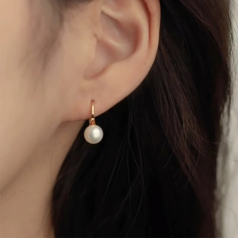 PEARL DROP EARRING Guld