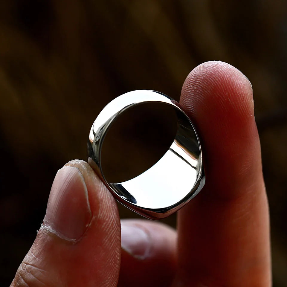 Viking Ring Högglanspolerad Signetring för Herr