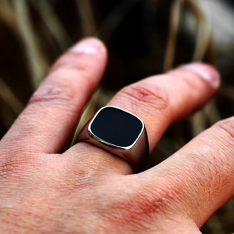 Viking Ring Högglanspolerad Signetring för Herr