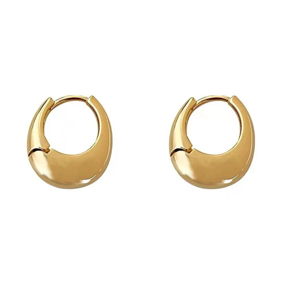 MOON HOOPS EARRINGS Silver