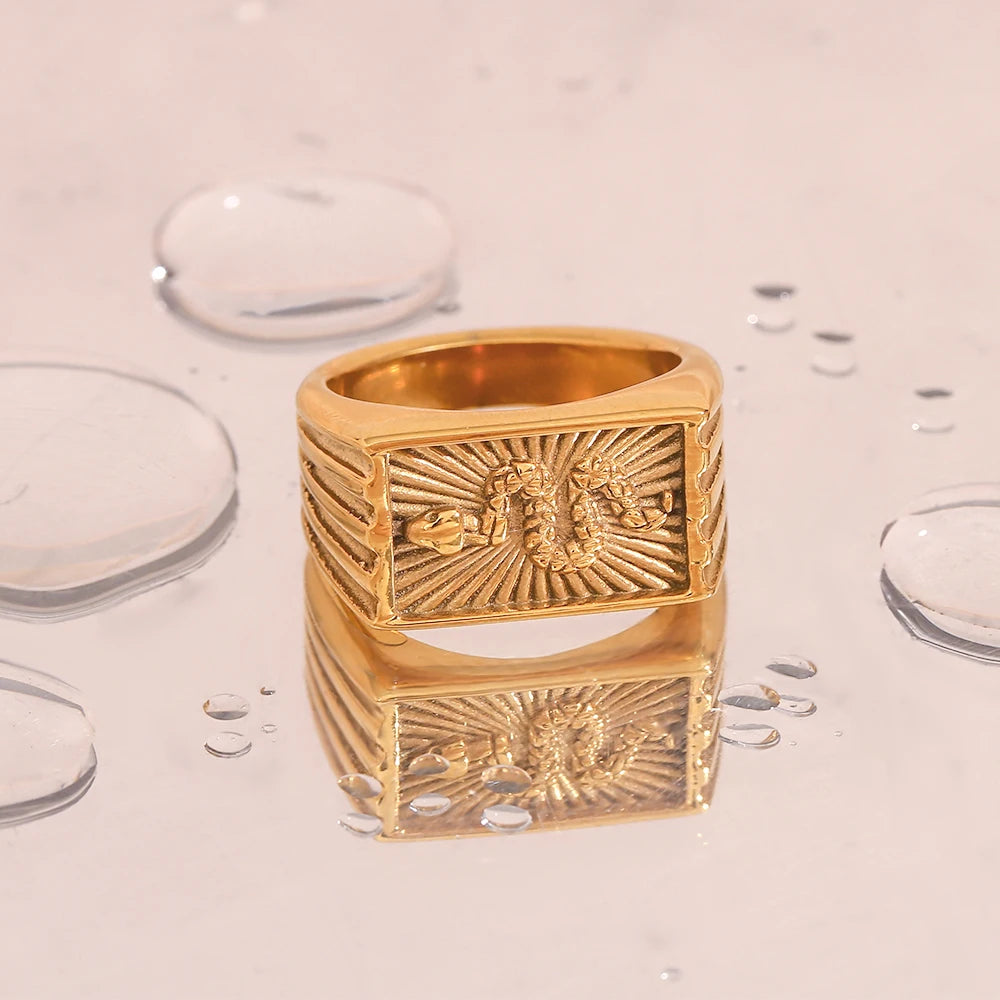 Ring med Ormmotiv