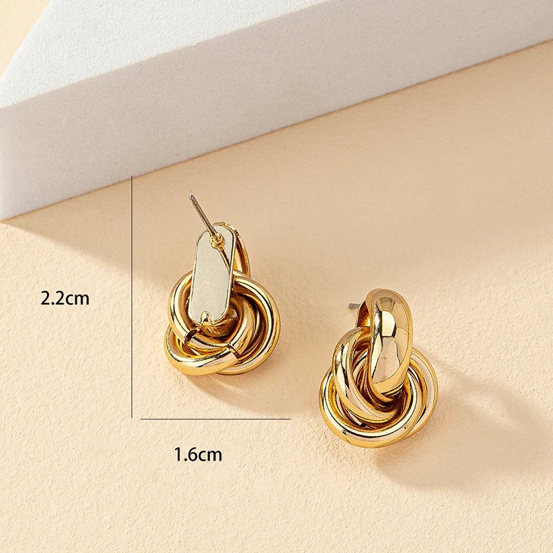 KNOT HOOPS EARRINGS Silver