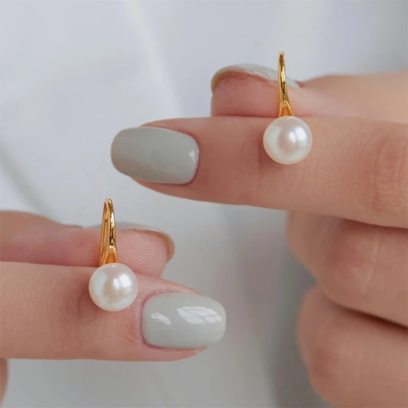 PEARL DROP EARRING Guld