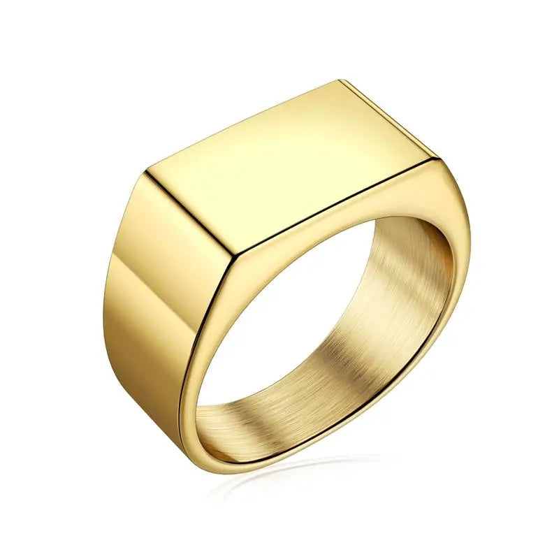 Minimalistisk Signetring för Herrar