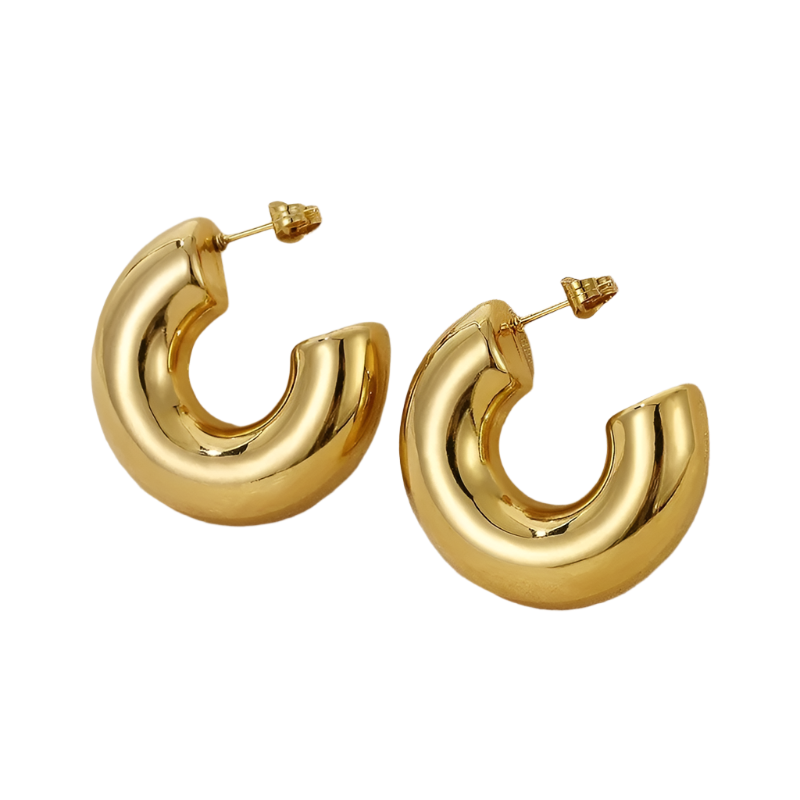 SLEEK HOOPS EARRINGS Gold