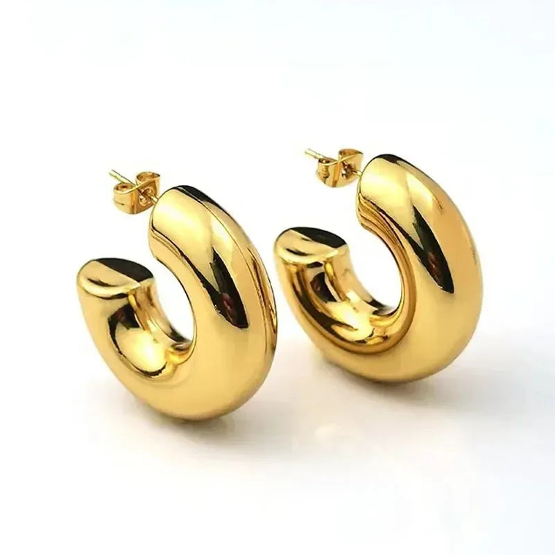 SLEEK HOOPS EARRINGS Gold