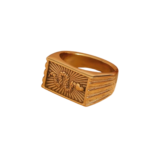Ring med Ormmotiv