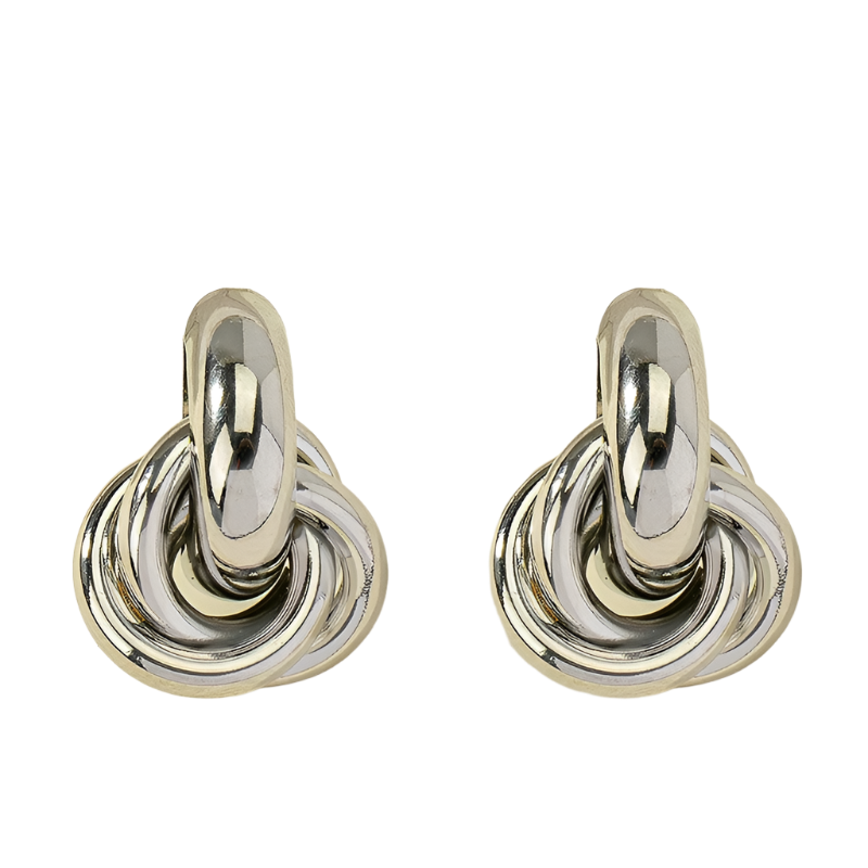 KNOT HOOPS EARRINGS Silver