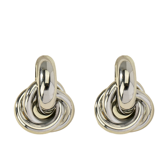 KNOT HOOPS EARRINGS Silver