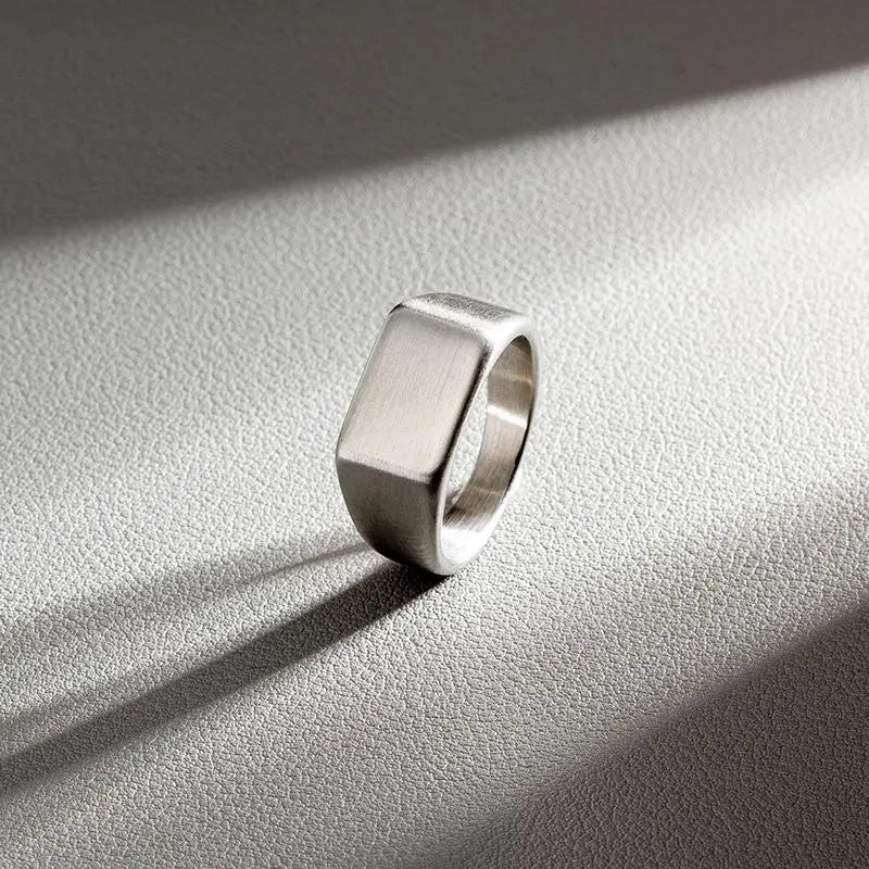 Minimalistisk Signetring för Herrar