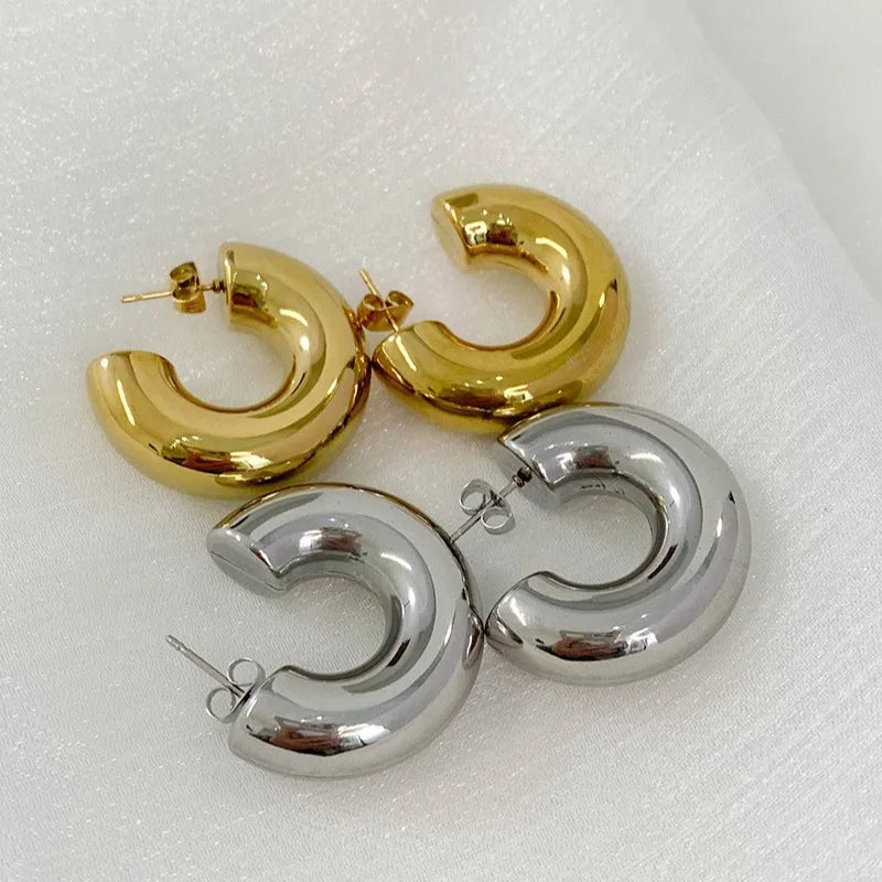 SLEEK HOOPS EARRINGS Gold