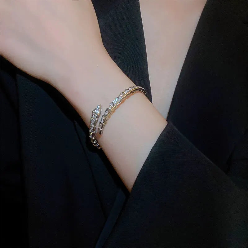 Snaketail Armband med Zirkon-stenar (Orm motiv)