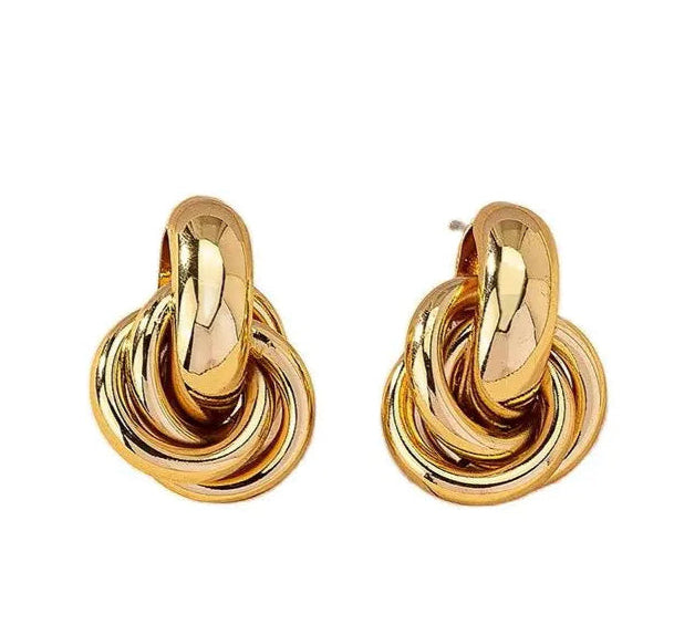 KNOT HOOPS EARRINGS Silver
